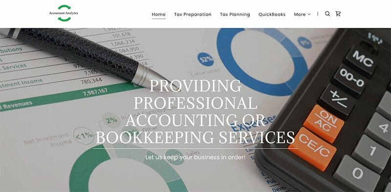 18. Account Analytics - Accountant Website Example
