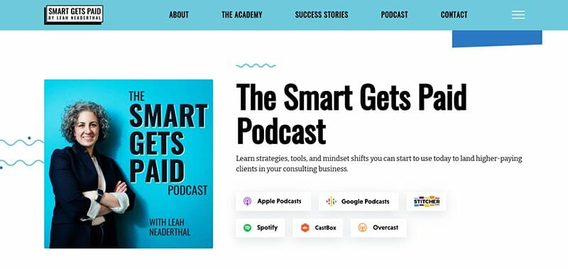 18. The Smart Gets Paid - Podcast Website Example