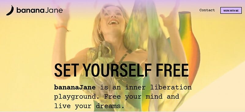 19. Banana Jane - Therapist Website Example