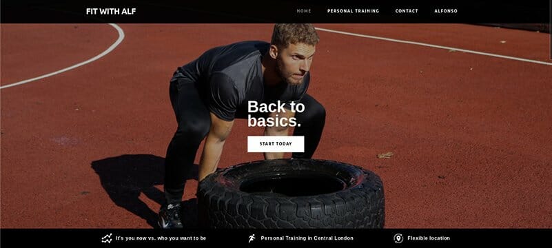 19. Fit with Alf - Fitness Website Example