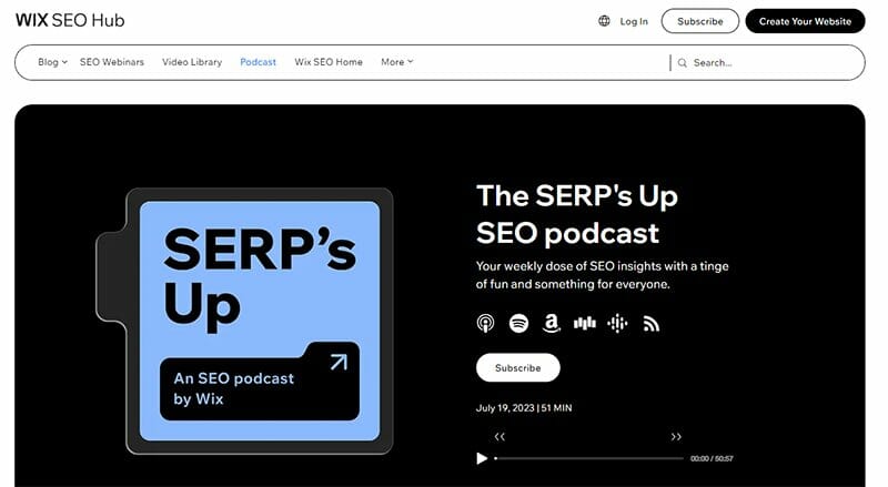19. SERP’s Up - Podcast Website Example