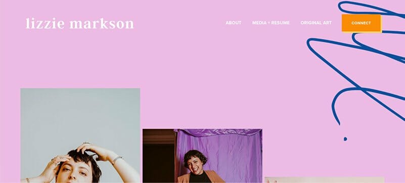 2. Lizzie Markson - Actor Website Example