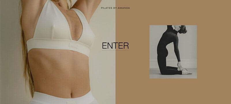 2. Pilates by Amanda - Fitness Website Example