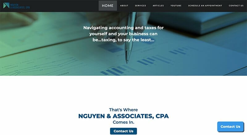 20. Nguyen & Associates - Accountant Website Example