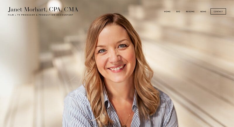 21. Janet Morhart - Accountant Website Example