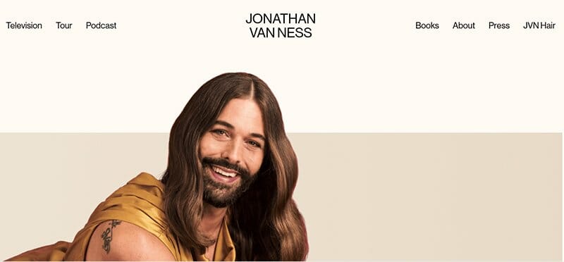 21. Jonathan Van Ness - Actor Website Example