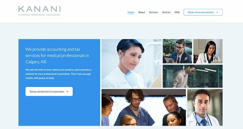 22. Kanani CPA - Accountant Website Example
