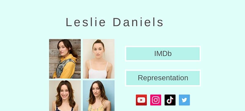 22. Leslie Daniels - Actor Website Example