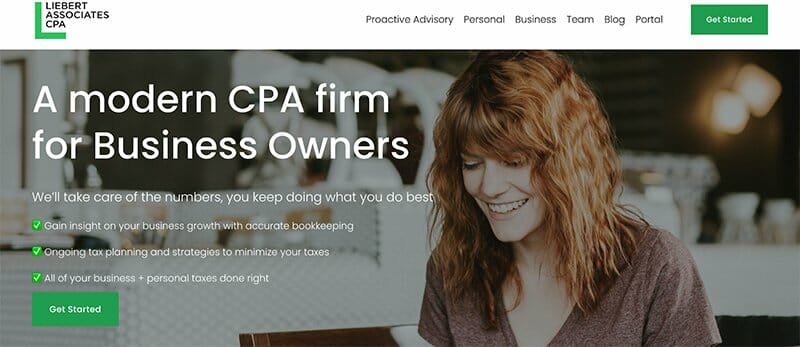 23. Liebert Associates - Accountant Website Example