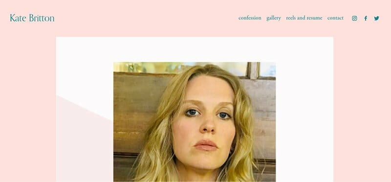 24. Kate Britton - Actor Website Example