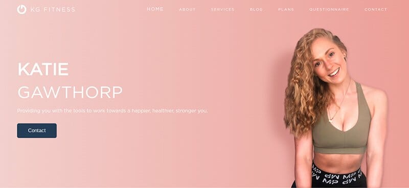 25. KG Fitness - Fitness Website Example