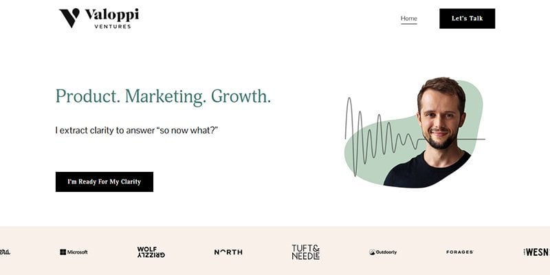 26. Valoppi Ventures - Consulting Website Example