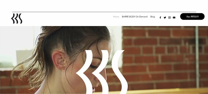 3. Barre Body Studio - Fitness Website Example