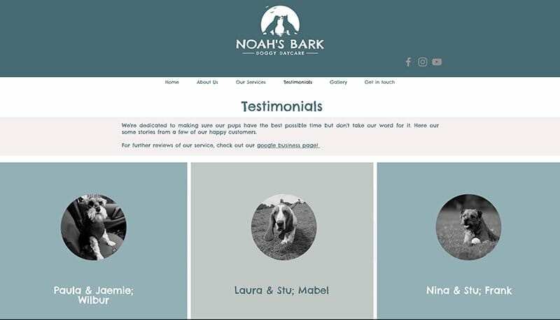 3. Noah's Bark Doggy Daycare - Testimonials