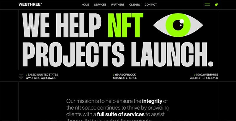 30. WebThree Consulting - Consulting Website Example