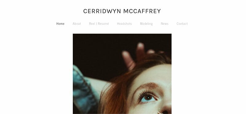 35. Cerridwyn McCaffrey - Actor Website Example