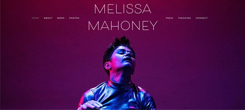 4. Melissa Mahoney - Actor Website Example