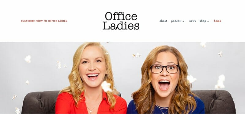 5. Office Ladies - Podcast Website Example