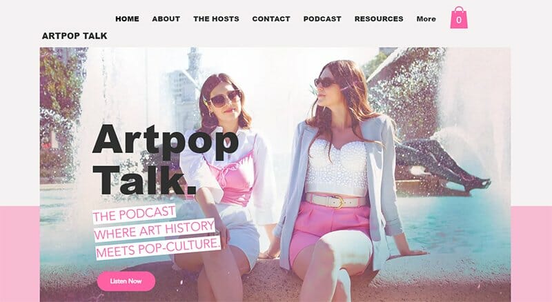 6. Artpop Talk - Podcast Website Example