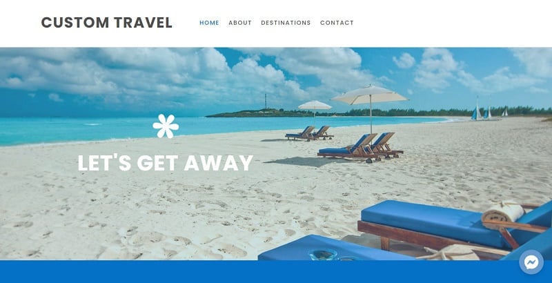 6. Custom Travel - Travel Website example