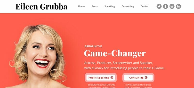 6. Eileen Grubba - Actor Website Example