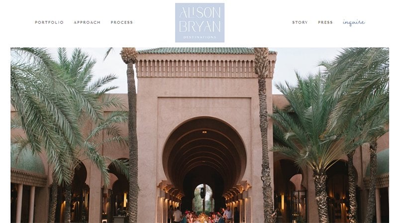 7. Allison Bryan Destinations  - Wedding Planner Websites