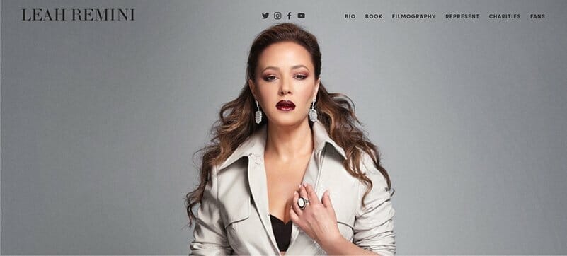 7. Leah Remini - Actor Website Example