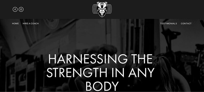 8. BearWolf - Fitness Website Example