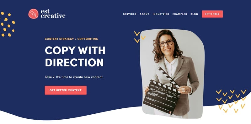 8. Emily Thompson - Writer Website example