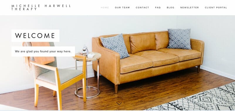 8. Michelle Harwell - Therapist Website Example