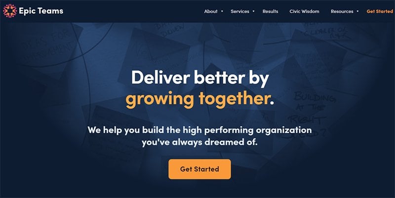 9. Epic Teams - Consulting Website Example
