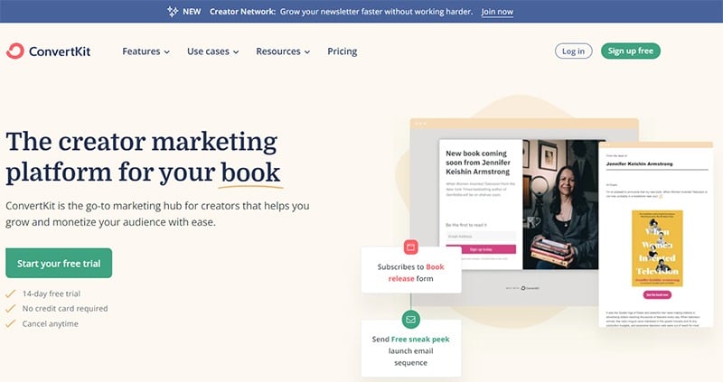 ConverKit - The creator marketing platform for your book