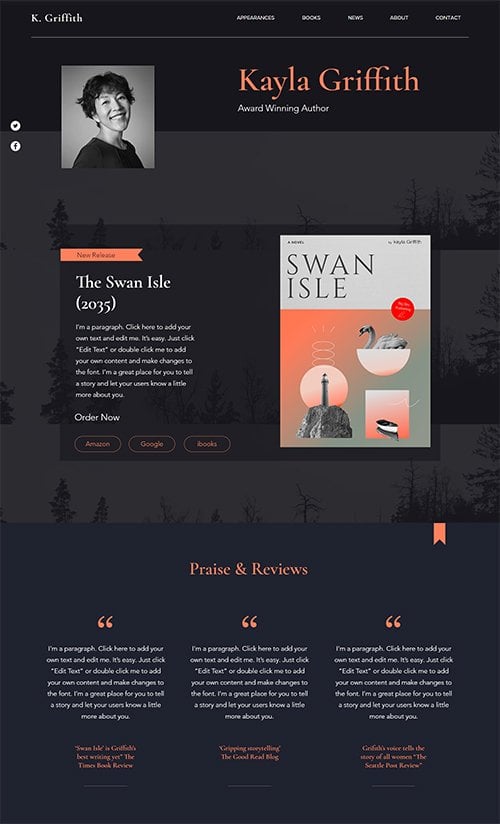 Author Website Templates Author Website Templates