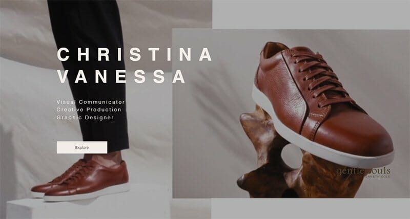 1. Christina Vanessa - Portfolio Website Example