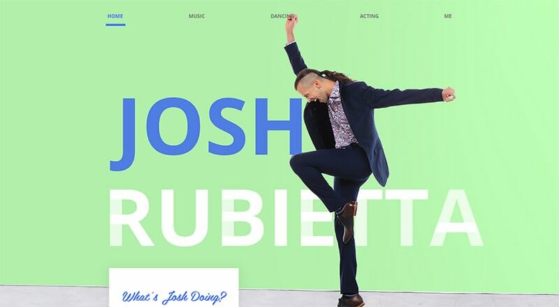 10. Josh Rubietta - Modern Website Example