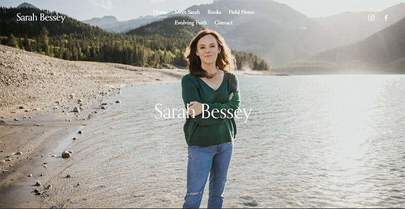 10. Sarah Bessey - Author Websites Example