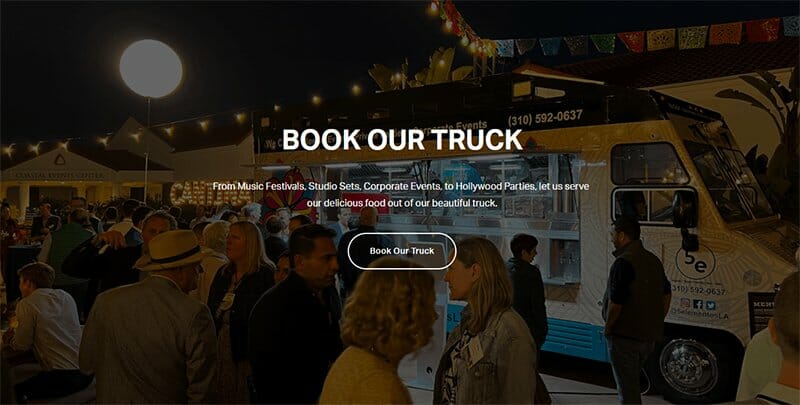 12. 5 Elementos - Food Truck Website Example