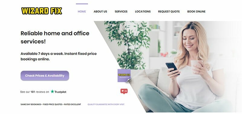 13. Wizard Fix - Handyman Website Example