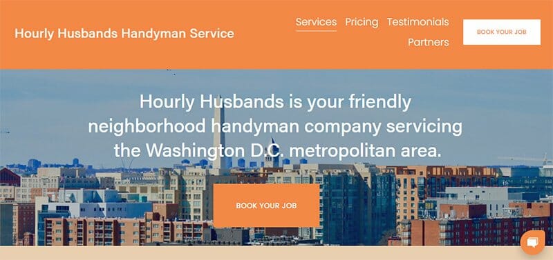 14. Hourly Husbands Handyman Service - Handyman Website Example
