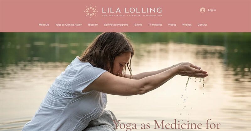 15. Lila Lolling - Yoga Website Example