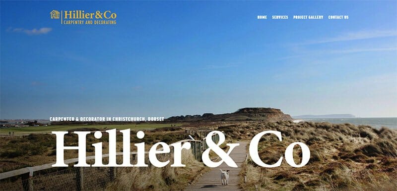 16. Hillier & Co - Handyman Website Example