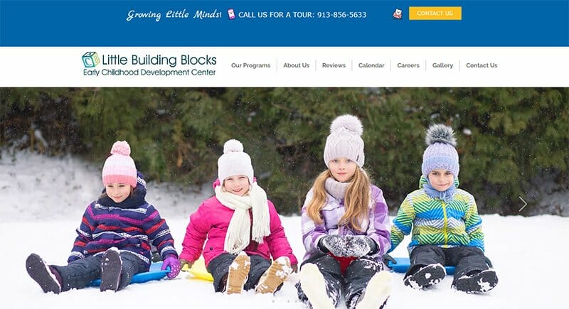17. Little Building Blocks - School Websites Design Example