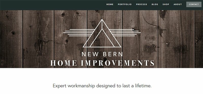 18. New Bern Home Improvements - Handyman Website Example