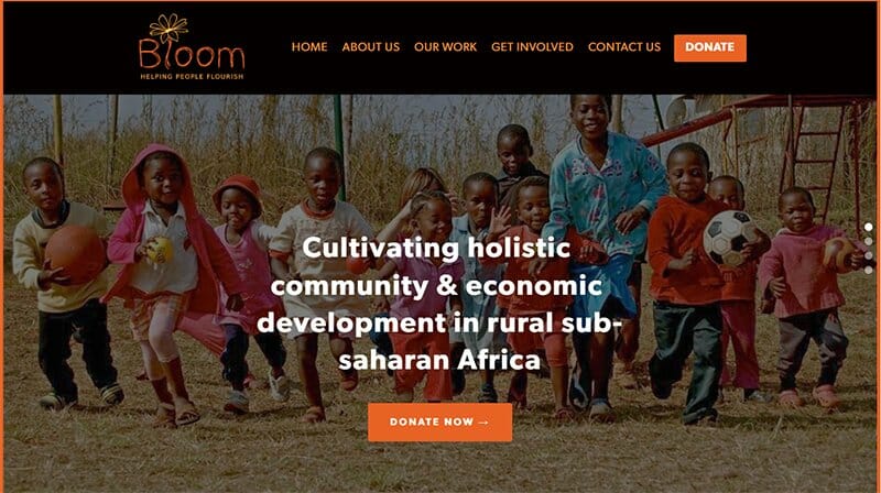 19. Bloom - Charity Website Example