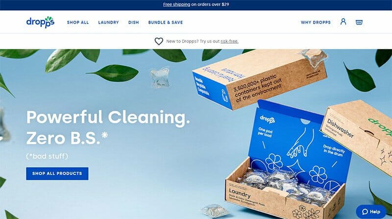 19. Dropps - Modern Website Example