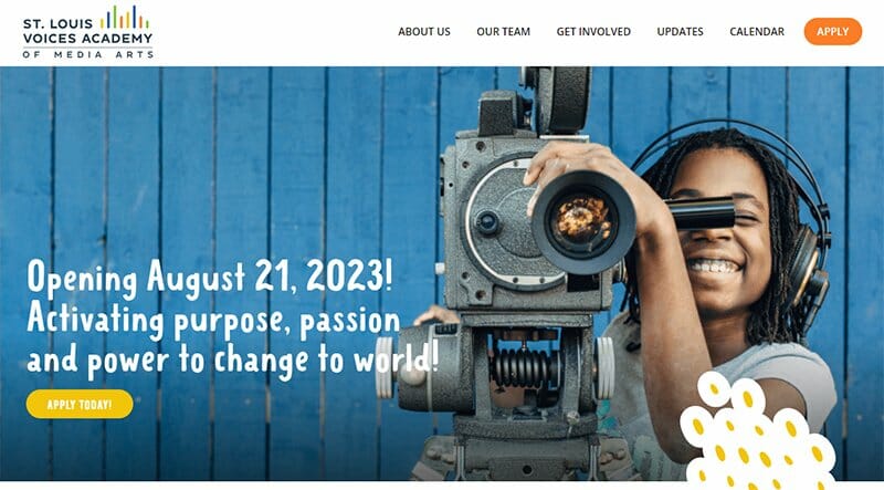 19. St. Louis Voices Academy - School Websites Design Example