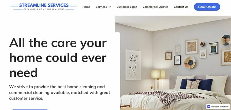 19. Streamline Services - Handyman Website Example