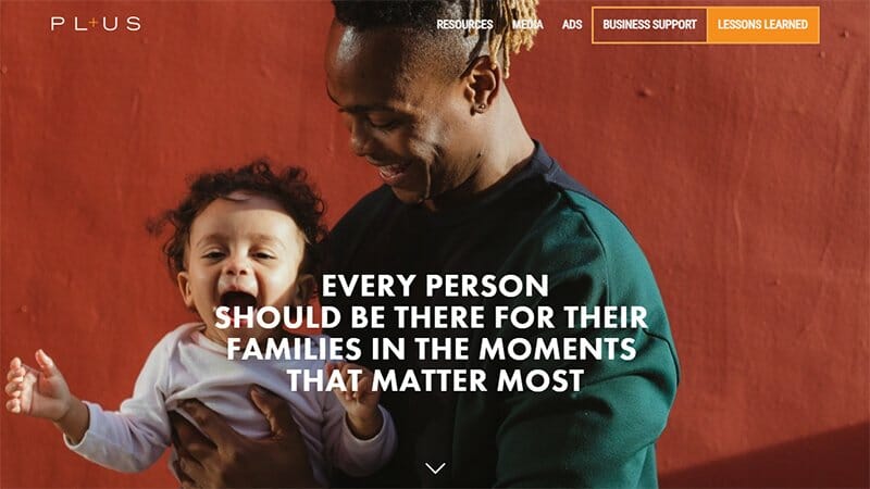 2. PL+US - Charity Website Example
