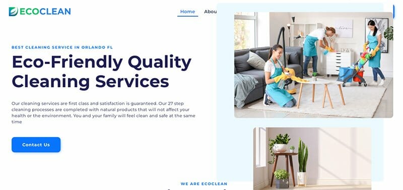 20. Ecoclean - Handyman Website Example