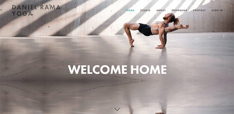 21. Daniel Rama Yoga - Yoga Website Example